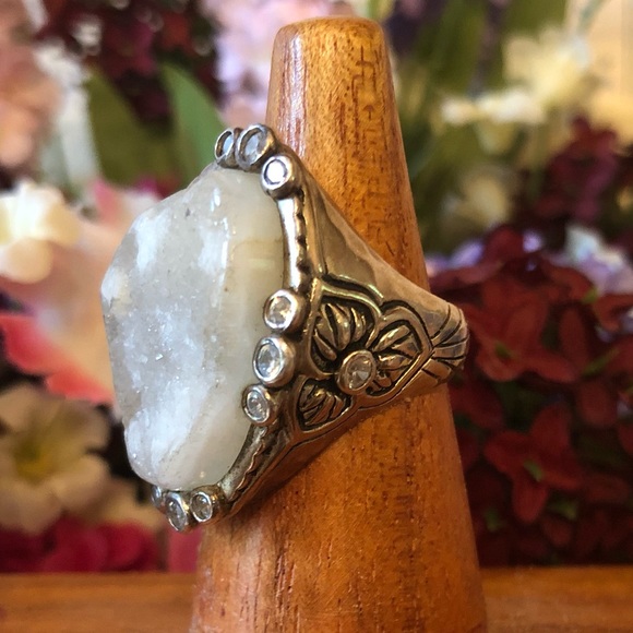 Silpada Sterling Druzy CZ Beauty in the Rough Ring - Picture 7 of 13
